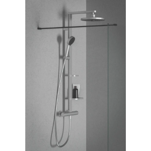 Ideal Standard Alu+ douchethermostaatset - hoofddouche 260 mm - handdouyche 100 mm - silver