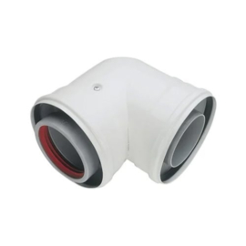 Concentrische bocht 90° 80/125mm
