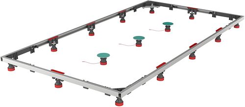 Mepa SF montageframe 1000 x 1600/1800 mm - voor douchebakken in plaatstaal & mineraal steen tot 1800 mm - voor douchebakken in acryl tot 1600 mm