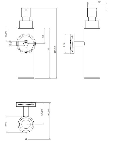 Clou Sjokker zeepverdeler 100 ml - wandmodel - chroom