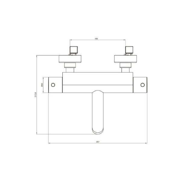 Easylux Vivo badthermostaat - Gun Metal PVD - Belgaqua gekeurd