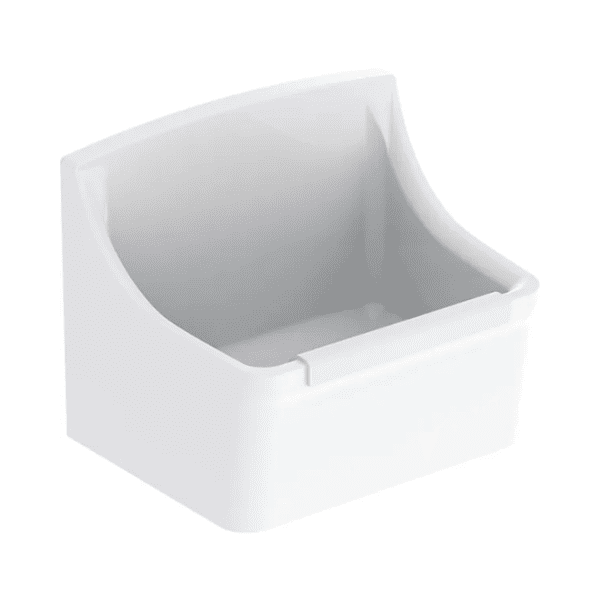 Geberit 300 Basic Norma uitgietbak met stootrand 450 x 350 x 350 mm - wit - zonder gaten voor emmerrooster