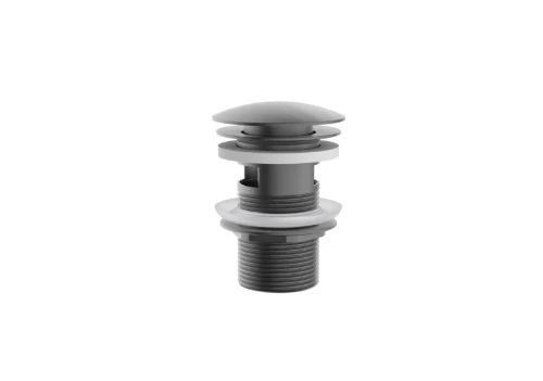 Easylux Vivo afvoerplug met overloop - click-clack - open plug - Gun Metal PVD