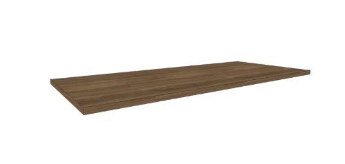 Easylux Klaire top - HPL wastafelblad 1000 x 460 x 18 mm - zonder uitsparing - walnut