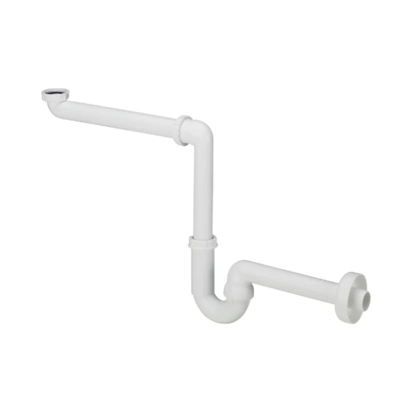 Viega Universal PP enkele buissifon 5/4 x 40 mm - wit - ruimtebesparend