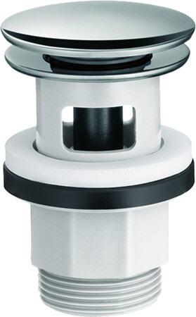 Hansgrohe Push-Open afvoerplug 5/4 x 64 mm - click-clack - chroom - kunststof