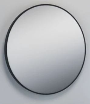 Easylux Mir ronde spiegel 800 mm - zwart - metalen rand