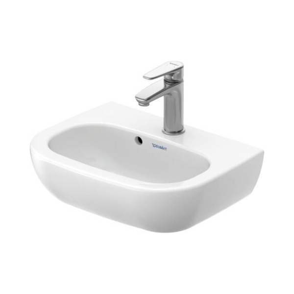 Duravit D-code handenwasser 450 x 340 mm - met overloop - wit