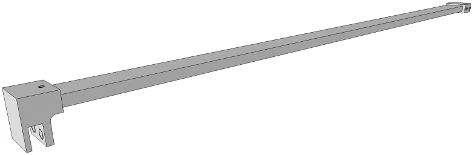 Easylux Open Wall traverse regelbaar 800 - 1200 mm - chroom