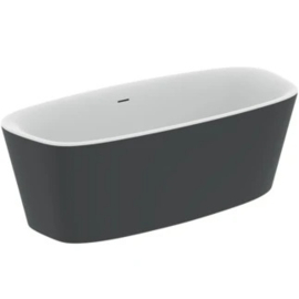 Ideal Standard Dea vrijstaand bad acryl 1800 x 800 x 610 mm - zwart mat - met badlediging - voorgemonteerde poten