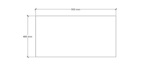 Easylux Klaire top - HPL wastafelblad 900 x 460 x 18 mm - zonder uitsparing - walnut