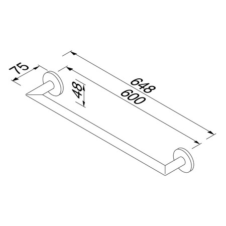 Geesa Nemox handdoekdrager 600 - chroom
