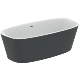 Ideal Standard Dea vrijstaand bad acryl 1900 x 900 x 610 mm - zwart mat - met badlediging - voorgemonteerde poten