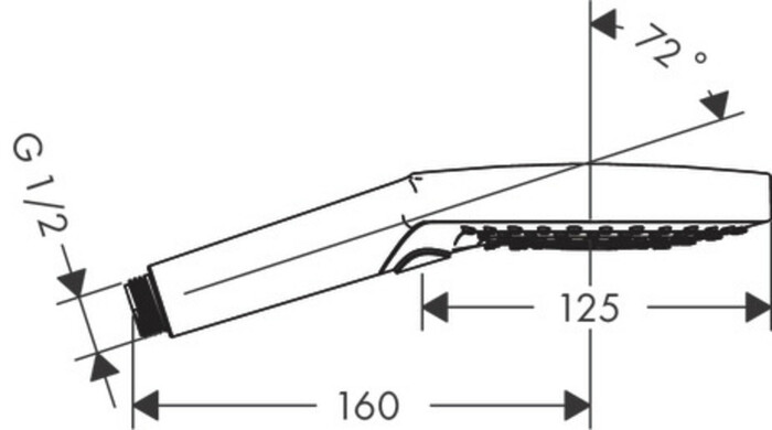 Hansgrohe Raindance Select S 120 3jet handdouche 120 mm Powderrain - zwart mat
