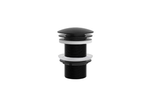 Easylux Vivo afvoerplug zonder overloop - click-clack - open plug - zwart mat