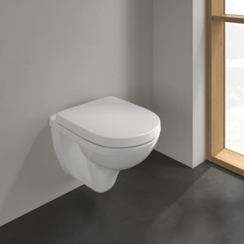 Villeroy & Boch O.Novo compact hangtoilet PACK (Hangtoilet + zitting met softclose) - wit - B360xD490 mm