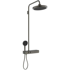 Ideal Standard Solos douchesysteem met CeraTherm douchethermostaat met LED-verlichting - hoofddouche 330 mm 3F 12 l/min - IdealRain Solos handdouche 130 mm 8 l/min - IdealFlex 1/2 x 1750 mm - Brushed Gun Metal