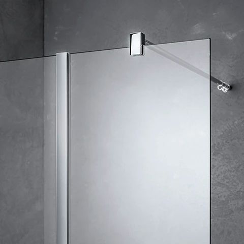 Kermi Walk-In XB WIW Walk-In douchewand 1200 x 2000 mm - verstelbaarheid 1180-1200 mm - veiligheidsglas ESG helder - profiel : zilver hoogglans