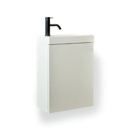 Easylux Thiny wastafelonderkast met 1 deur links 400 x 220 x 520 mm - wit
