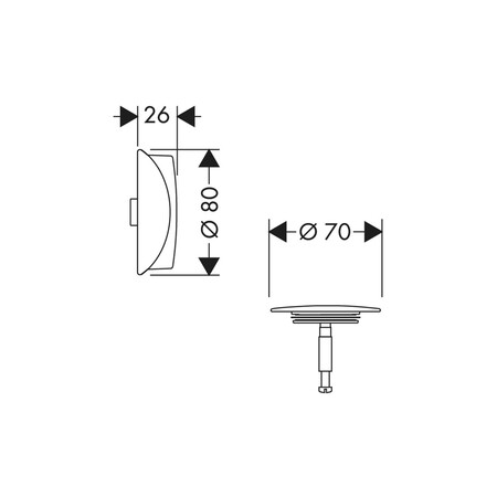 Hansgrohe Flexaplus afwerkset voor badlediging - zwart mat