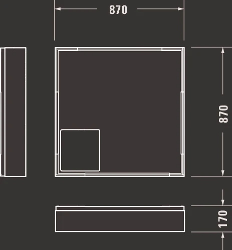Duravit D-code douchebak acryl 900 x 900 x 85 mm - wit - afvoeropening 90 mm