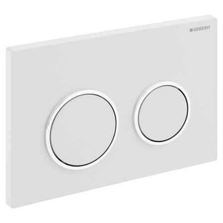 Geberit Omega 20 bedieningsplaat - wit duotoets kunststof wit/glansverchroomd/wit