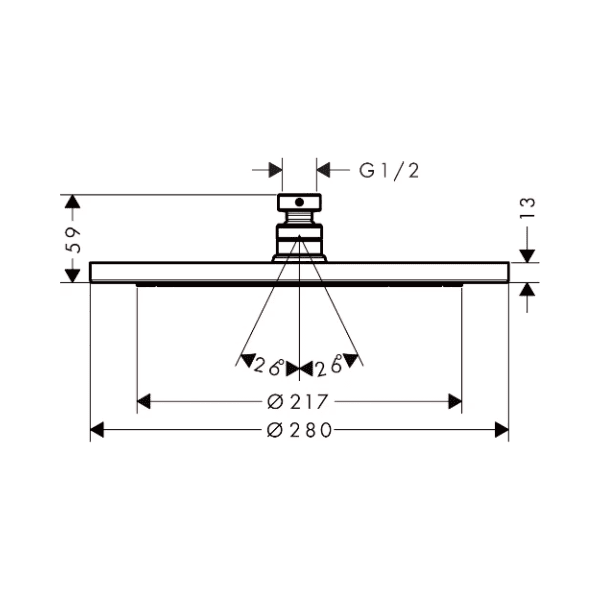 Hansgrohe Croma 280 Air 1jet hoofddouche - Brushed Bronze