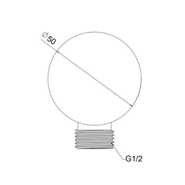 Easylux Vivo muuraansluitbocht 1/2 - Gun metal PVD