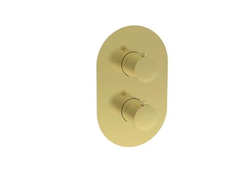 Easylux Vivo afwerkset voor muurinbouw douchethermostaat - Brushed Gold PVD