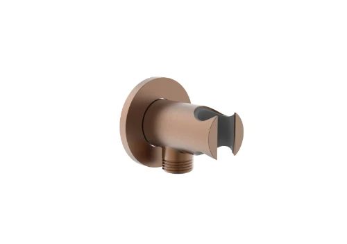 Easylux Vivo muuraansluitbocht met douchehouder 1/2 - Brushed Copper