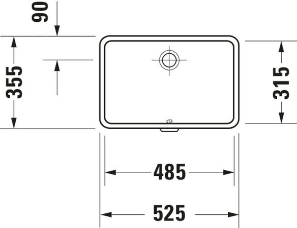 Duravit Vero onderbouwawastafel 525 x 355 mm - wit - met overloop - zonder kraangat - incl. bevestiging