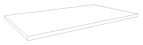 Easylux Kivu wastafelblad 700 x 500 x 18 - wit