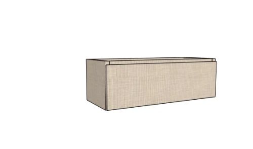 Easylux Klaire 39 - wastafelonderkast met 1 lade 1200 x 435 x 390 mm - linnen