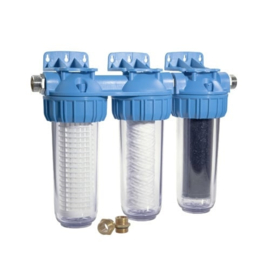 Triplex filter + reinigb. zeeffilter en actief koolstoffilter Honeywell