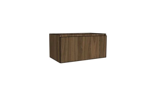 Easylux Klaire 39 - wastafelonderkast met 1 lade 600 x 435 x 390 mm - walnut