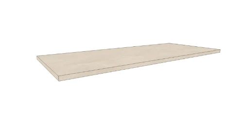 Easylux Klaire top - HPL wastafelblad 1000 x 460 x 18 mm - zonder uitsparing - Suave