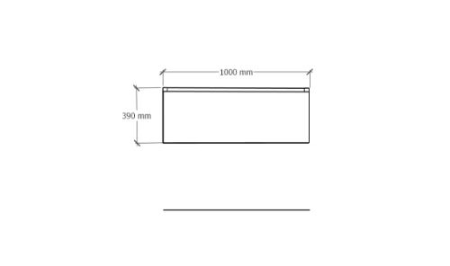 Easylux Klaire 39 - wastafelonderkast met 1 lade 1000 x 435 x 390 mm - soft