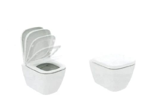 Ideal Standard i.life S compact hangtoilet PACK Rimless+ (compact hangtoilet + toiletzitting wrap-over softclose) zonder spoelrand - Glossy White