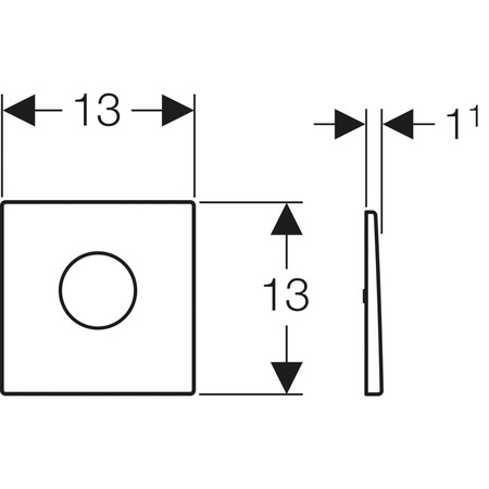 Geberit Mambo electronische urinoirsturing - geborsteld inox - metaal met IR - netvoeding 230V