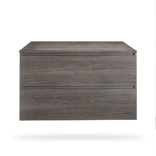 Easylux Kivu wastafelonderkast met 2 lades greeploos 700 x 475 x 520 mm - lungo - centrale uitsnijding