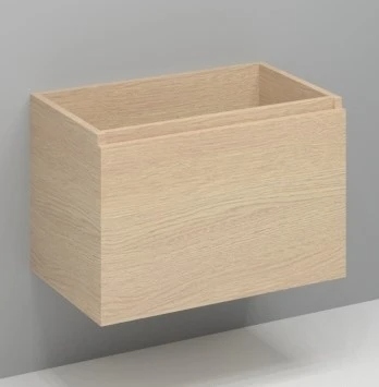 Easylux Kivu wastafelonderkast met 1 lade greeploos 800 x 475 x 520 mm - smoked oak