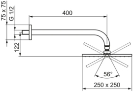 HANSA HANSAVIVA Regendouche Chroom (Hoofddouche 250x250mm)