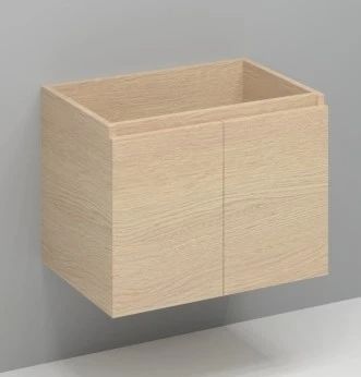 Easylux Kivu wastafelonderkast met 2 deuren greeploos 700 x 475 x 520 mm - smoked oak