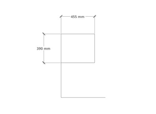 Easylux Klaire 39 - open rek 300 x 435 x 390 mm - walnut