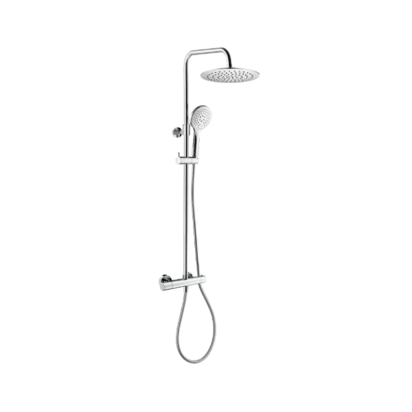 Easylux Rondo showerset Safetouch in hoogte verstelbaar (815-1165mm) - chroom - Belgaqua gekeurd