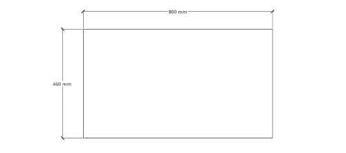 Easylux Klaire top - HPL wastafelblad 800 x 460 x 18 mm - zonder uitsparing - linnen
