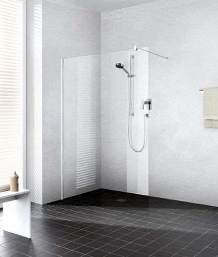 Kermi Walk-In XB WIW Walk-In douchewand 1200 x 2000 mm - verstelbaarheid 1180-1200 mm - veiligheidsglas ESG helder - profiel : zilver hoogglans