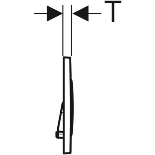 Geberit Sigma 20 bedieningsplaat - wit/wit mat - kunststof - 2 druktoetsen