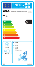 Warmtepompboiler 250L Atag Energion Nuos Plus 250 SYS