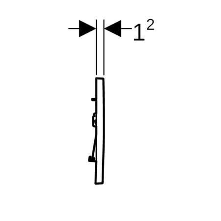 Geberit Sigma 30 bedieningsplaat - wit/wit mat - 2 druktoetsen